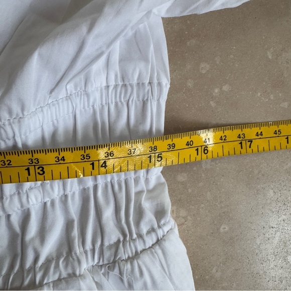 J Crew White Elena Mini Shirtdress Fitted Waist Cotton Women Size 10 Tall - Picture 8 of 13